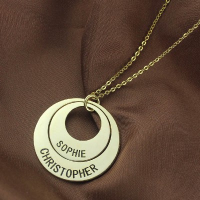 Engraved Ring Gold Plated Mother Necklace - Custom Jewellery By All Uniqueness
