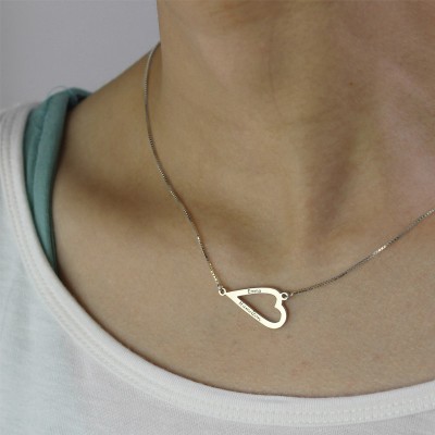 Love Jewellery Set- Open Heart Name Necklace Bracelet - Custom Jewellery By All Uniqueness