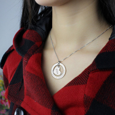 Love You Heart Necklace For Women - Custom Jewellery By All Uniqueness