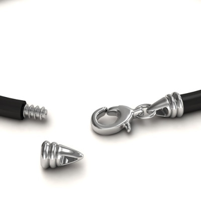 Leather Bracelet with Silver Clasps - Custom Jewellery By All Uniqueness