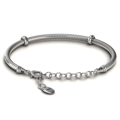 Silver Snake Bracelet with 1.5 Extender - Custom Jewellery By All Uniqueness