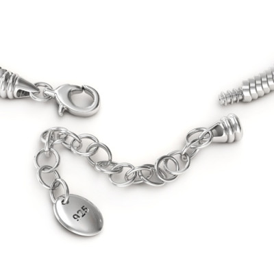 Silver Snake Bracelet with 1.5 Extender - Custom Jewellery By All Uniqueness