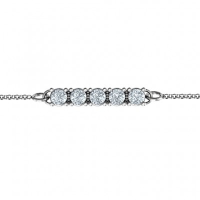 Classic 5 Birthstone Bracelet - Custom Jewellery By All Uniqueness