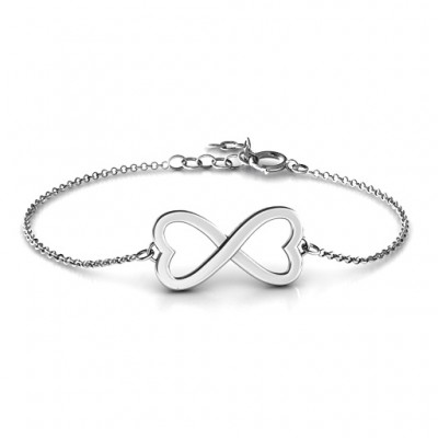 Double Heart Infinity Bracelet - Custom Jewellery By All Uniqueness