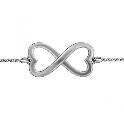 Double Heart Infinity Bracelet - Custom Jewellery By All Uniqueness