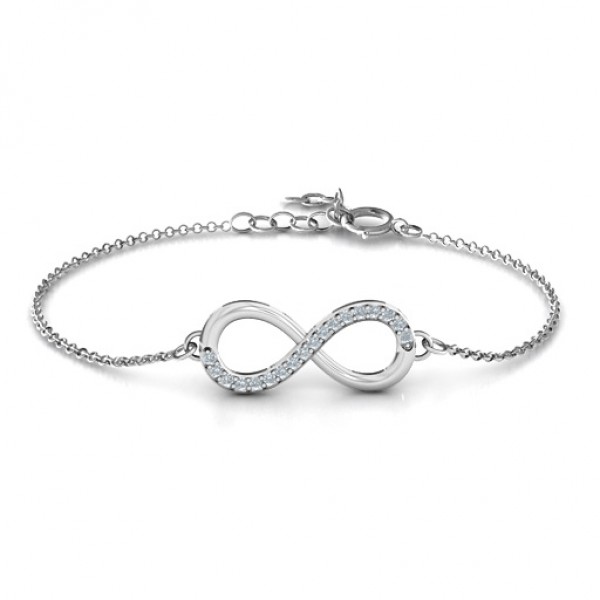 Infinity Bracelet with Single Accent Row - Custom Jewellery By All Uniqueness
