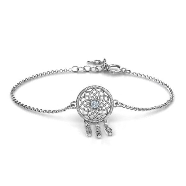 Silver Dream Catcher Bracelet - Custom Jewellery By All Uniqueness