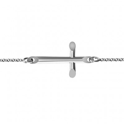 Silver Modern Cross Bracelet - Custom Jewellery By All Uniqueness