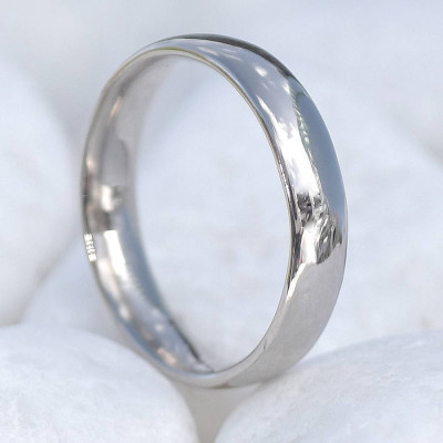 Gold Wedding Ring, 4mm Comfort Fit - Custom Jewellery By All Uniqueness