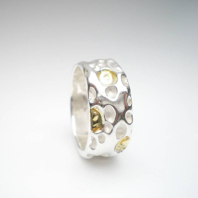 Coral Silver And Gold Ring - Custom Jewellery By All Uniqueness