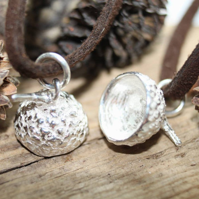 Acorn Cup Pendant - Silver - Custom Jewellery By All Uniqueness