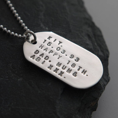 Solid Silver Identity Dog Tags - Custom Jewellery By All Uniqueness