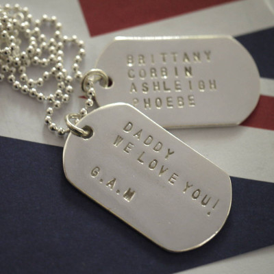 Solid Silver Identity Dog Tags - Custom Jewellery By All Uniqueness