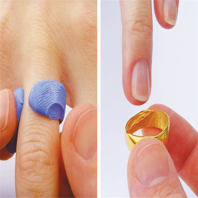 Yellow Gold Bespoke Fingerprint Ring - Custom Jewellery By All Uniqueness