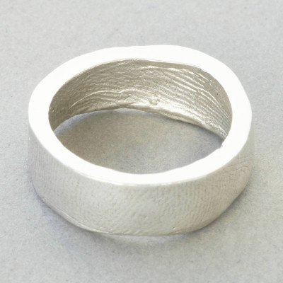 Silver Bespoke Fingerprint Ring - Custom Jewellery By All Uniqueness