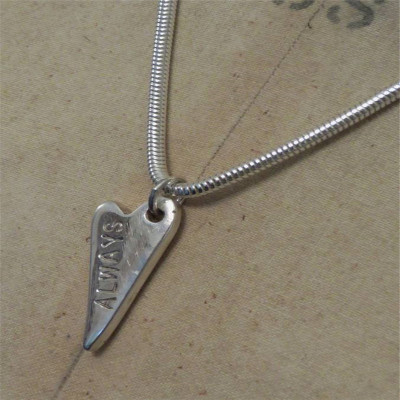 Always Silver Arrowhead Heart Pendant - Custom Jewellery By All Uniqueness