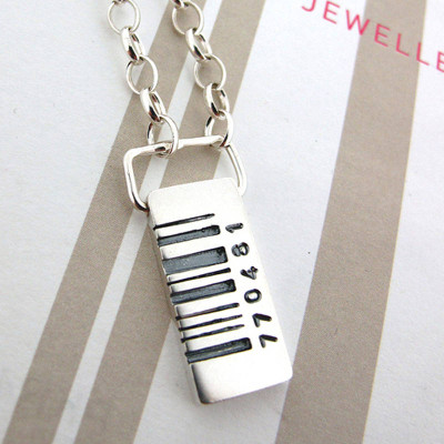 Barcode Tag Pendant - Custom Jewellery By All Uniqueness