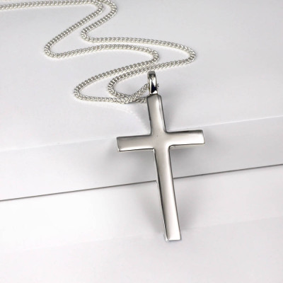 Big Solid Silver Cross - Custom Jewellery By All Uniqueness