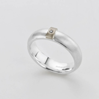 Black Diamond Linear Ring - Custom Jewellery By All Uniqueness