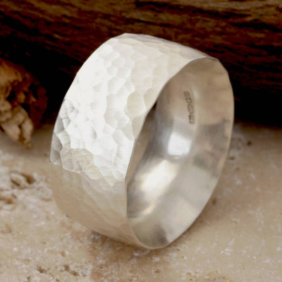 Chunky Hammered Ring - Custom Jewellery By All Uniqueness
