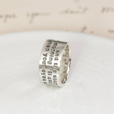 Silver Message Ring - Custom Jewellery By All Uniqueness