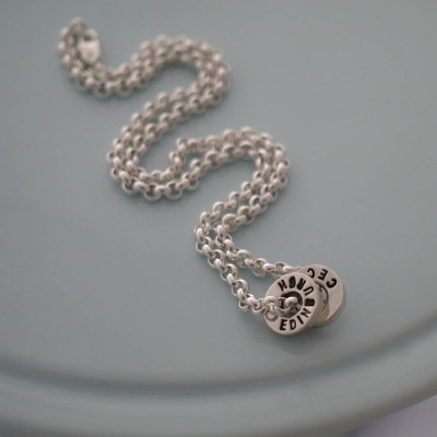Chunky Silver Washer Necklace - Custom Jewellery By All Uniqueness
