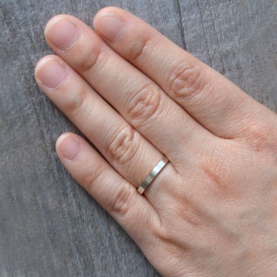 2mm Flat Wedding Band Wedding Ring Stackable - Custom Jewellery By All Uniqueness