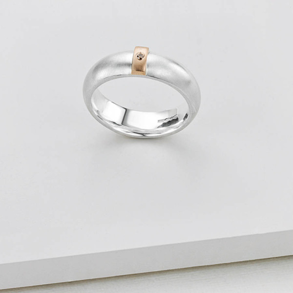 Cognac Diamond Linear Ring - Custom Jewellery By All Uniqueness