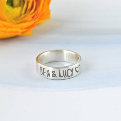 Couples Silver Band - Custom Jewellery By All Uniqueness