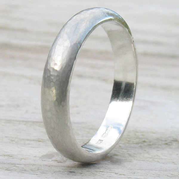 Silver Hammered Ring - Custom Jewellery By All Uniqueness