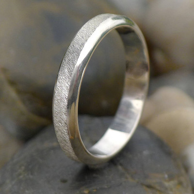 Diamond Cut Textured Silver Ring - Custom Jewellery By All Uniqueness