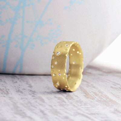 Diamond And Yellow Gold Ring - Custom Jewellery By All Uniqueness