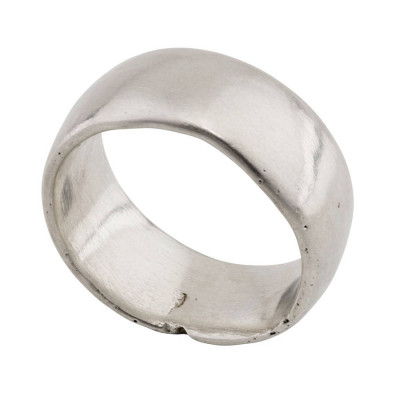 Silver Domed Sand Cast Wedding Ring - Custom Jewellery By All Uniqueness