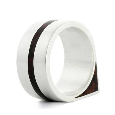 Wood Ring Edge Two - Custom Jewellery By All Uniqueness