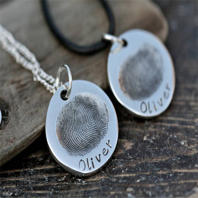 Fingerprint Coin Mens Chain - Custom Jewellery By All Uniqueness