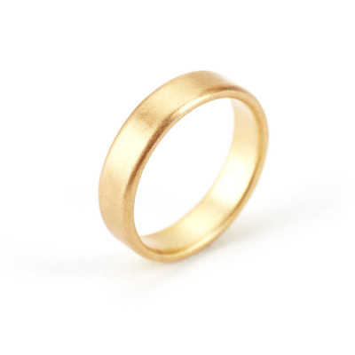 Gents Brushed Pillow Wedding Ring In Gold - Custom Jewellery By All Uniqueness