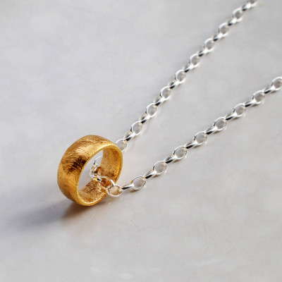 Gold Plated Meteorite Ring Necklace - Custom Jewellery By All Uniqueness