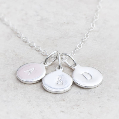 Hand Stamped Silver Charm Necklace - Custom Jewellery By All Uniqueness