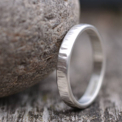 Silver Rippled Wedding Ring - Custom Jewellery By All Uniqueness