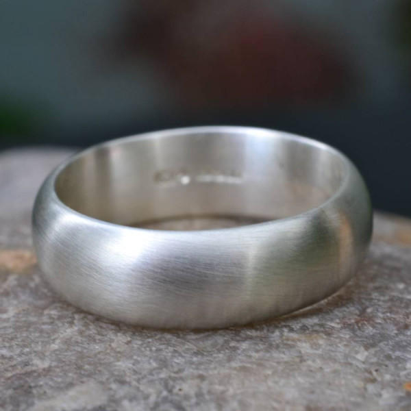 Silver Satin Finish Wedding Ring - Custom Jewellery By All Uniqueness