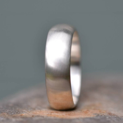 Silver Satin Finish Wedding Ring - Custom Jewellery By All Uniqueness