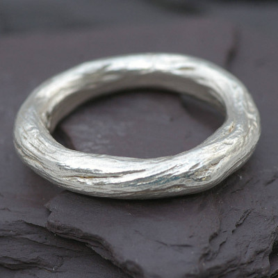 Gents Silver Rose Root Ring - Custom Jewellery By All Uniqueness