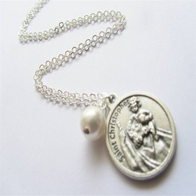 Large St Christopher Charm Necklace - Custom Jewellery By All Uniqueness
