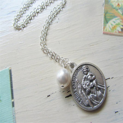 Large St Christopher Charm Necklace - Custom Jewellery By All Uniqueness