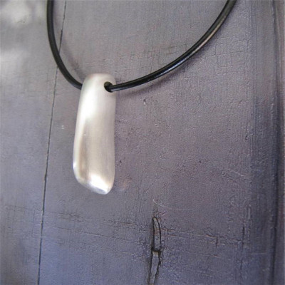 Long Heavy Silver Pendant - Custom Jewellery By All Uniqueness
