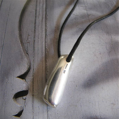 Long Heavy Silver Pendant - Custom Jewellery By All Uniqueness