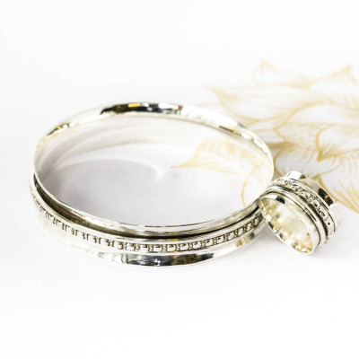 Maharani Silver Spinning Ring - Custom Jewellery By All Uniqueness