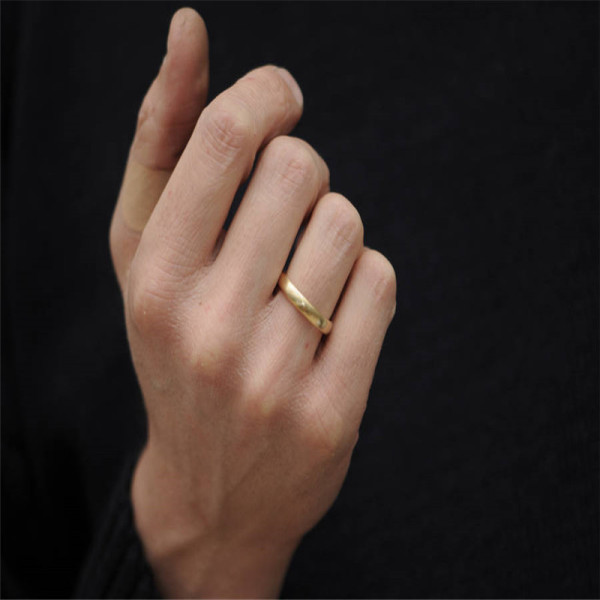 Mans Gold Wedding Band - Custom Jewellery By All Uniqueness