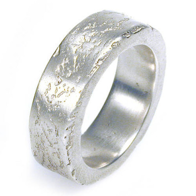 Medium Silver Concrete Ring - Custom Jewellery By All Uniqueness