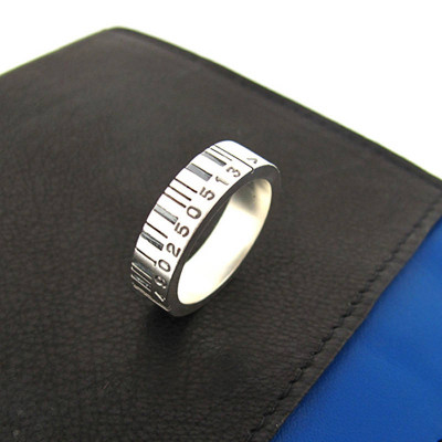Medium Silver Barcode Ring - Custom Jewellery By All Uniqueness